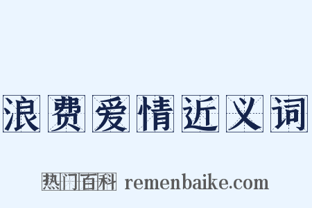 浪费爱情近义词是什么意思的图片